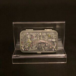 Compact Mirror in Modern Pewter
